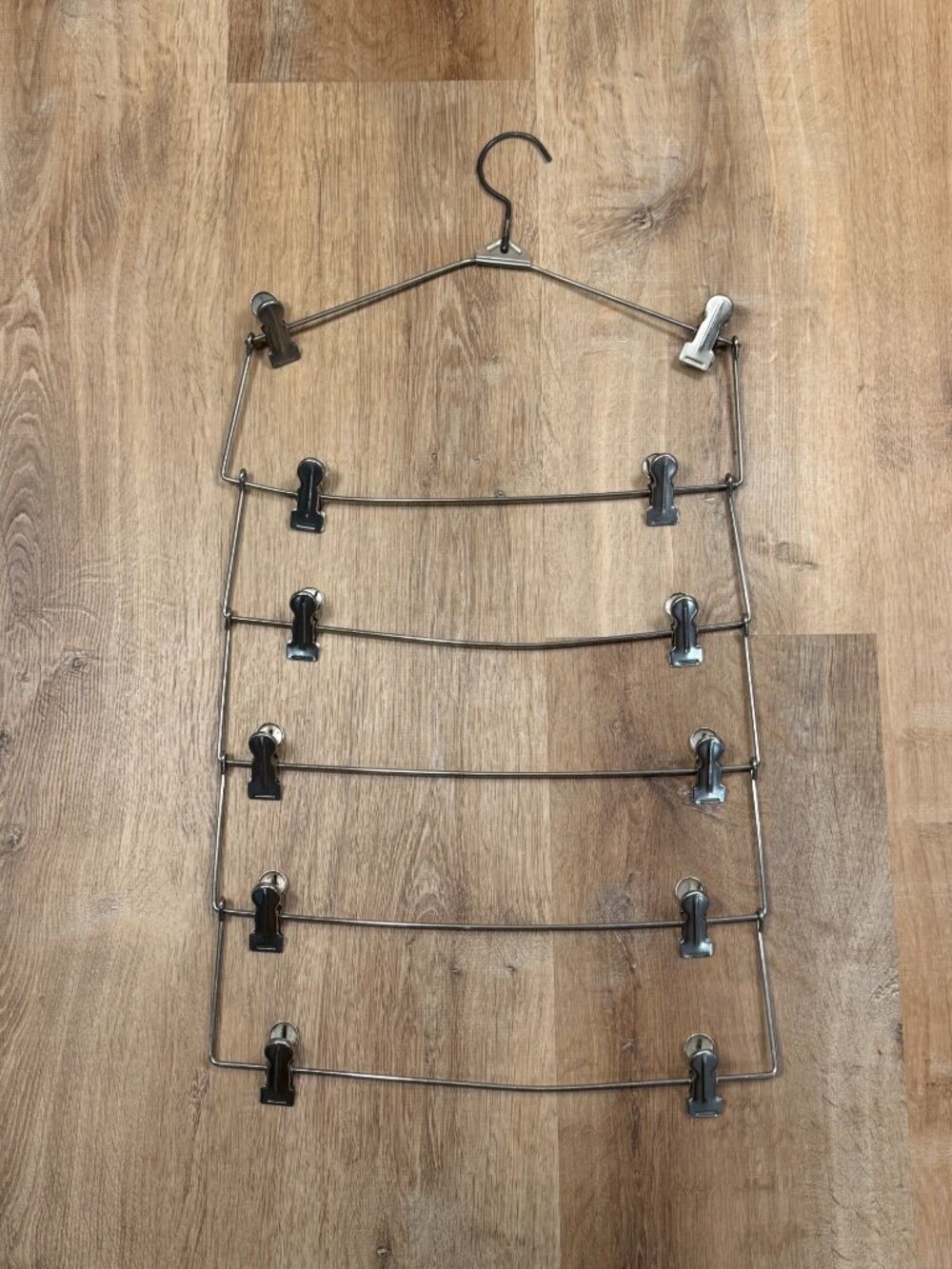 Vintage Metal Multi-Tier Skirt/Pants Hanger 6-Tier Silver Organizer 26" x 14"